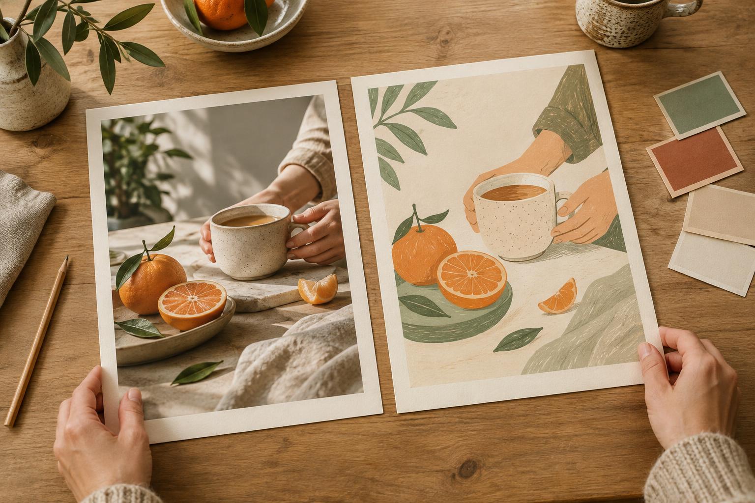 Ilustracje czy fotografie: jak wybrać odpowiedni język wizualny marki?